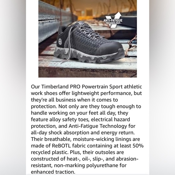 🌅Timberland PRO Powertrain Sport Alloy Toe Work Shoe - Picture 15 of 16